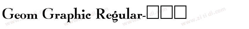 Geom Graphic Regular字体转换